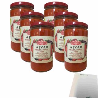 Podravka Ajvar Scharf 6er Pack (6x690g Glas) + usy Block