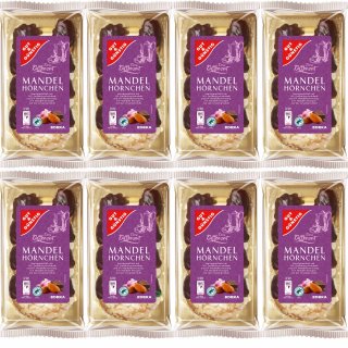 Gut&Günstig Mandelhörnchen edles Marzipangebäck veredelt mit 14 % Zartbitterschokolade VPE (8x175g Packung)