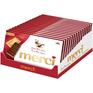 Merci Tafelschokolade Edel Marzipan VPE (15x112g Packung)