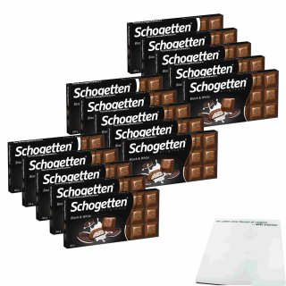 Schogetten Black & White 15er Pack (15x100g Packung) + usy Block