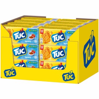 LU Tuc Cräcker Paprika mit würzigem Paprika-Geschmack VPE (24x100g Packung)