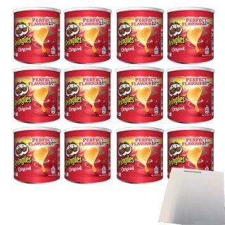 Pringles Original Pringles-Chips 12er Pack (12x40g Packung) + usy Block