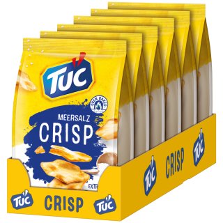 TUC Crisp Meersalz Cracker extra Knusprig VPE (6x100g Packung)