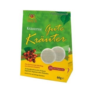 Teepads Lawrence Tea Kräutertee "Gute Kräuter", 20 St.
