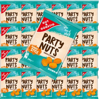 Gut&Günstig Party Nuts Erdnüsse im Teigmantel Paprika-Style VPE (24x200g Packung)
