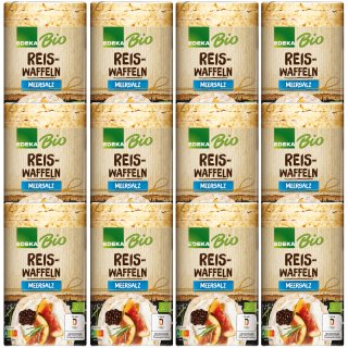 Edeka Bio Reiswaffeln mit Meersalz und Sesam verfeinert VPE (12x100g Packung)