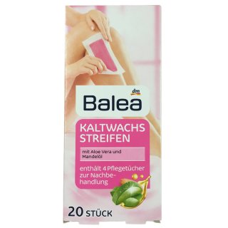 Balea Kaltwachs Streifen mit Aloe Vera und Mandelöl (20St)