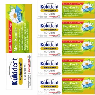 Kukident Haftcreme Med+Kamille VPE (6x40g Packung)