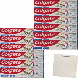 Colgate Total Whitening Zahnpasta 12er Pack (12x75ml Tube) + usy Block