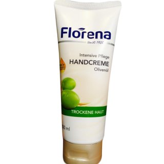 Florena Handcreme Olivenöl intensive Pflege für Trockene Haut (100ml Tube)