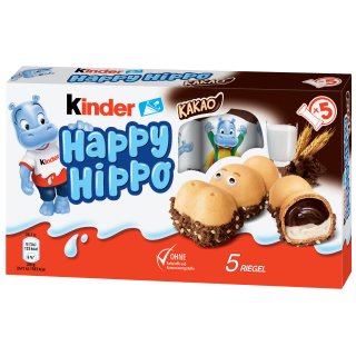 Ferrero kinder Happy Hippo Cacao (5 Riegel a 20,7g Packung)