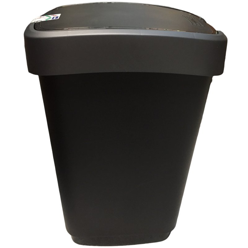 Rotho Twist Kitchen Swing Abfalleimer 50l schwarz grau