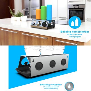 Blue Taste Premium Flaschenhalter aus Edelstahl für Sodastream Flasch