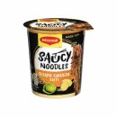 Maggi Magic Asia Saucy Noodles Sesame Chicken Taste 3er Pack (24x75g Becher) + usy Block