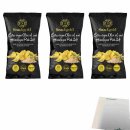 Snackgold Extra virgen Olive oil and Himalayan Pink Salt Chips 3er Pack (3x125g Beutel Chips mit Olivenöl und Himalaya Salz) + usy Block
