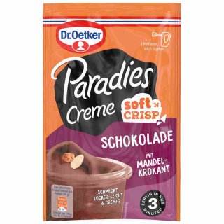 Dr. Oetker Paradies Creme softn crisp Schokolade mit Mandelkrokant (81g Beutel)