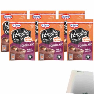 Dr. Oetker Paradies Creme softn crisp Schokolade mit Mandelkrokant 6er Pack (6x81g Beutel) + usy Block