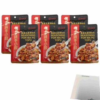 Haidilao Ma Po Tofu Seasoning 6er Pack (6x100g Beutel Würze) + usy Block