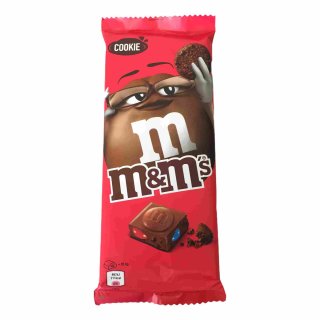 m&ms Cookie (165g Tafel Milchschokolade mit Mini m&ms und Keksstücken)