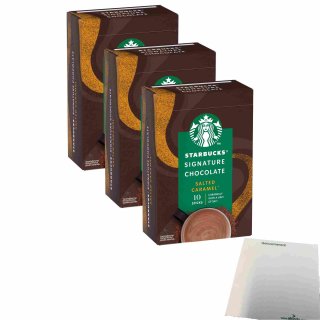 Starbucks Signature Chocolate Salted Caramel 30 Sticks (3x220g Packung) + usy Block