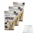 LOTTE Pepero - Chocolate & Biscuit White Cookie 3er Pack (3x 32 g Packung)  + usy Block