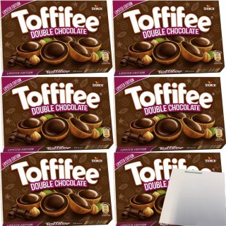 Toffifee Double Chocolate Limited Edition 6er Pack (6x125g Packung) + usy Block