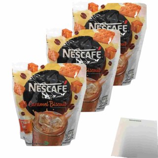Nescafé Latte Caramel Biscuit Coffee Mix 3er Pack 19.2g x 60 Sticks (3x384g Packung) + usy Block
