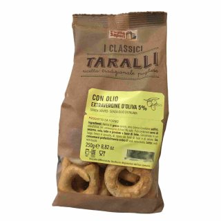 Puglia Sapori Taralli Gebäck mit Olivenöl (250g Beutel)
