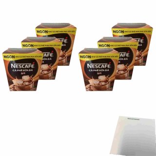 Nescafé 3 in 1 Eiskaffee ist so lecker wie Filterkaffee mit Kondensmilch 6er Pack (Karton 10er Pack x 20g) + usy Block