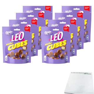 Milka Leo Wafer Cubes 8er Pack (8x150g Beutel) + usy Block