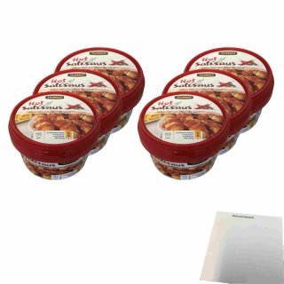 Jumbo Hot Saté Saus 6er Pack (6x500g Eimer) + usy Block