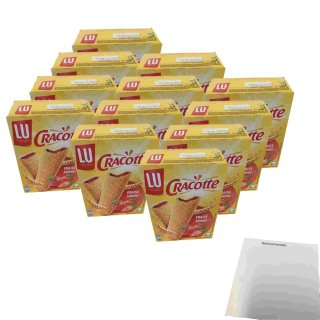 LU Cracotte Knuspriger Toast mit Erdbeerfüllung 12er Pack (12x200g Packung) + usy Block