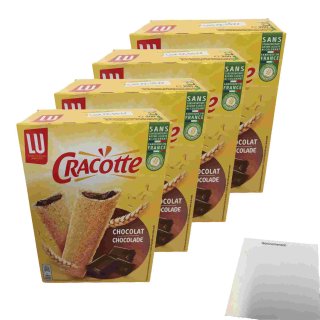 LU Cracotte Knuspriger Toast mit Schokoladenfüllung 4er Pack (4x200g Packung) + usy Block