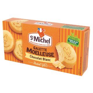 St Michel Galette Moelleuses Choco Blanc (180g Packung)