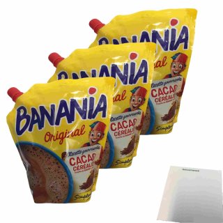 BANANIA Instant-Kakao- und Getreidepulver 3er Pack (3x400g Packung) + usy Block