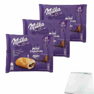 Milka Mini Milchschokolade Tafeln 3er Pack (3x200g Packung) + usy Block