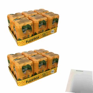 fuzetea greentea mango chamomile (Grüner Tee Mango Kamille) 2er Pack (2x24x330ml Dose) + usy Block