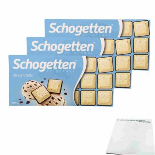 Schogetten Stracciatella 3er Pack (3x100g Packung) + usy Block