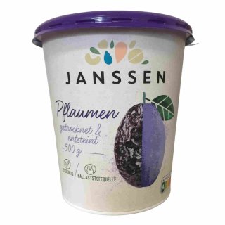 Janssen Trockenpflaumen getrocknet und entsteint (500g Becher)