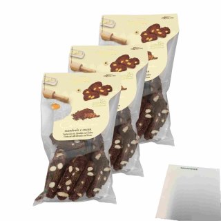 Monardo Cantuccini mit Mandeln und Kakao 3er Pack (3x220g) + usy Block