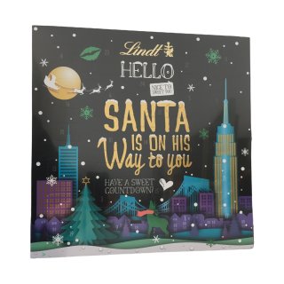 Lindt Hello Adventskalender "Santa is on his way to you" (150g)