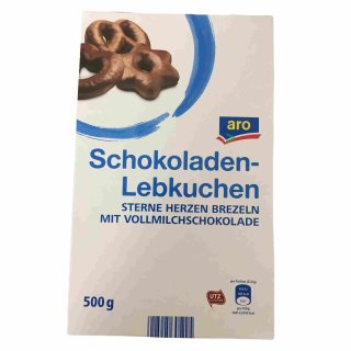 aro Schokoladen-Lebkuchen mit Vollmilchschokolade (500g Packung)