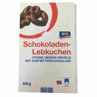 aro Schokoladen-Lebkuchen mit Zartbitterschokolade (500g Packung)