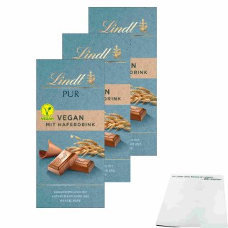 Lindt Pur Vegan mit Haferdrink 3er Pack (3x100g Tafel) + usy Block