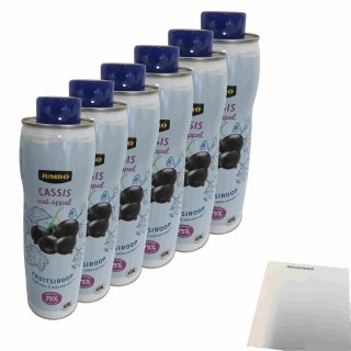 Jumbo Fruchtsirup Cassis mit Apfel 6er Pack (6x750ml Flasche) + usy Block