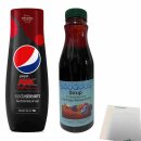 SodaStream Pepsi Max Cherry Getränke-Sirup Zero Zucker + sodados Cola Fizzy Forest Fruits Bundle (1x0,44l, 1x0,5l Flasche) + usy Block