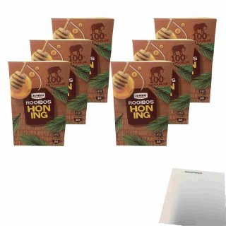 Jumbo Rooibos Honig 20 Teebeutel 6er Pack (6x30g Packung) + usy Block