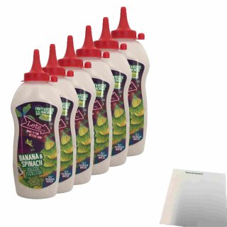 Lets Banane & Spinat Pfannkuchen Mix Shaker 6er Pack (6x175g Flasche) + usy Block