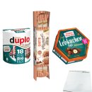 Ferrero Weihnachten 2021 Mix Pack (enthält: 1x duplo Spekulatius 18 Riegel, 1x Giotto Momenti Zimtstern und 1x Küsschen Lebkuchen) + usy Block