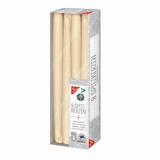 G&G Spitzkerze creme (8St Packung)